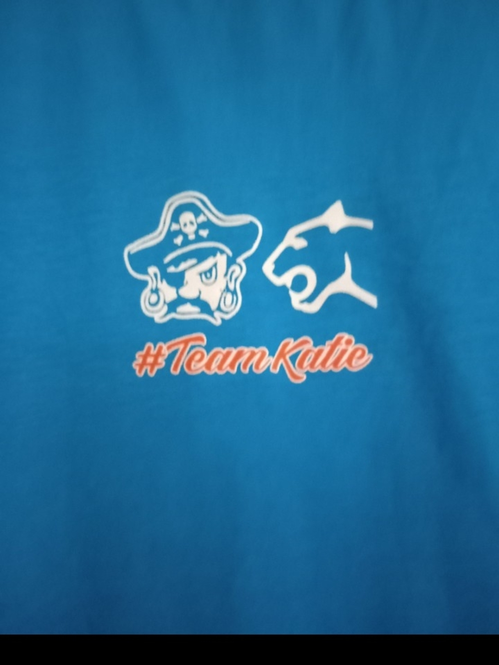 Next Level Apparel - Teal Blue with White & Orange Graphics